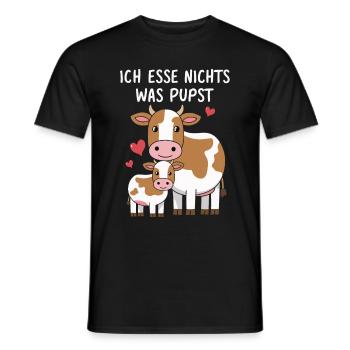 Végétarien Végétalien Bien-être animal Droits des animaux Veggie - T-shirt homme - noir - Devant - AI Model Male 178 light (178cm)