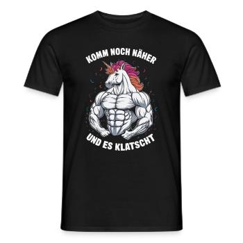 Unicorn Unicorns Mythical Creatures Mystical - Men's T-Shirt - black - Front - AI Model Male 178 light (178cm)