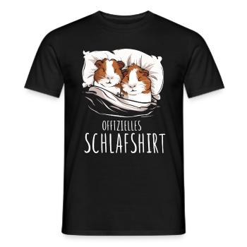 Cochon d’Inde Shorthair Longhair Chiens à crête - T-shirt homme - noir - Devant - AI Model Male 178 light (178cm)