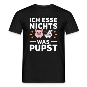 Végétarien Végétalien Bien-être animal Droits des animaux Veggie - T-shirt homme - noir - Devant - AI Model Male 178 light (178cm)