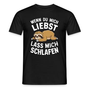 Paresseux Paresseux Animal Dormant Paresseux - T-shirt homme - noir - Devant - AI Model Male 178 light (178cm)