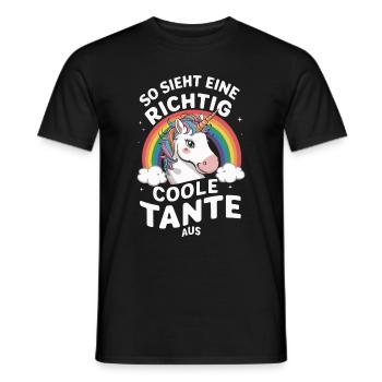 Tante Tanten Familie Patentante - Männer T-Shirt - Schwarz - Vorne - AI Model Male 178 light (178cm)