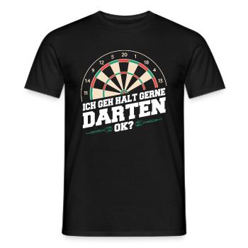 Fléchettes Fléchettes Flécheurs Joueurs de fléchettes - T-shirt homme - noir - Devant - AI Model Male 178 light (178cm)