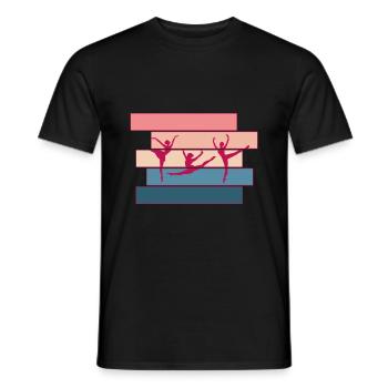 Ballet Frau Silhouette - Männer T-Shirt - Schwarz - Vorne - AI Model Male 178 light (178cm)