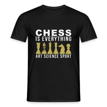 Chess Player Chess Player Gift - Men's T-Shirt - black - Front - AI Model Male 178 light (178cm)