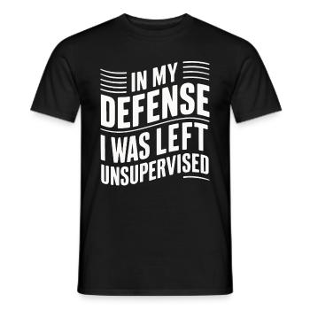 Funny, sarcasm, sarcastic humor, irony - Men's T-Shirt - black - Front - AI Model Male 178 light (178cm)