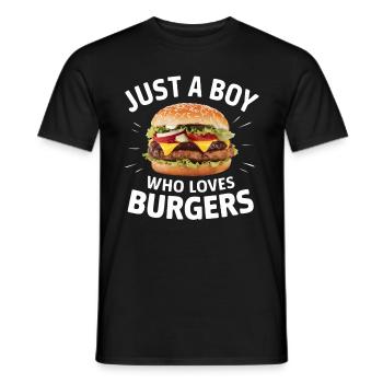 Burger Fast Food Hamburger Cheesburger Burgers - Männer T-Shirt - Schwarz - Vorne - AI Model Male 178 light (178cm)