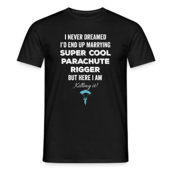 Lustiger Fallschirmspringer Spruch Skydiving - Männer T-Shirt - Schwarz - Vorne - AI Model Male 178 light (178cm)