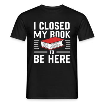 Bücher Buch lesen Bücherei Bibliothek Bücherwurm - Männer T-Shirt - Schwarz - Vorne - AI Model Male 178 light (178cm)