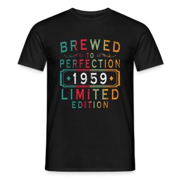 65 ans Anniversaire Millésime 1959 - T-shirt homme - noir - Devant - AI Model Male 178 light (178cm)