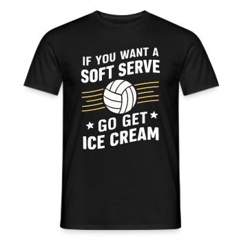 Volleyball Player Beach Volleyball Volleyball Player S - Men's T-Shirt - black - Front - AI Model Male 178 light (178cm)