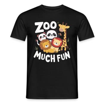Animaux du zoo Gardien de zoo - T-shirt homme - noir - Devant - AI Model Male 178 light (178cm)