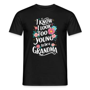 Grandma Grandmother Mother's Day Family - Men's T-Shirt - black - Front - AI Model Male 178 light (178cm)