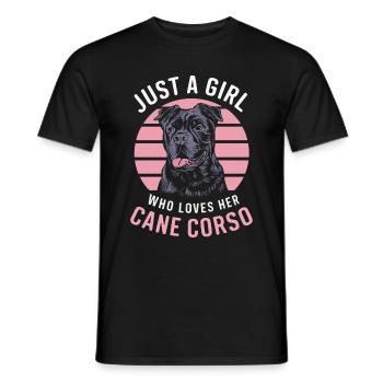 Cane Corso Hund - Männer T-Shirt - Schwarz - Vorne - AI Model Male 178 light (178cm)