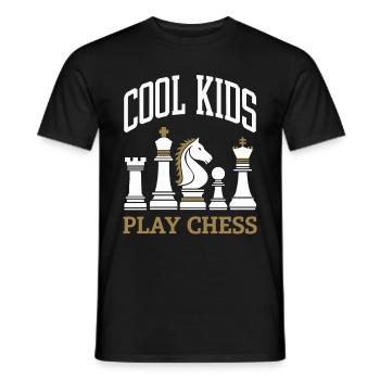 Chess Chess Player - Men's T-Shirt - black - Front - AI Model Male 178 light (178cm)