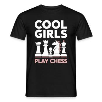 Chess Chess Player - Men's T-Shirt - black - Front - AI Model Male 178 light (178cm)