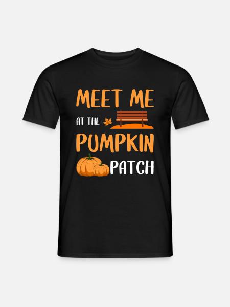 Kürbis Herbst - Männer T-Shirt - Schwarz