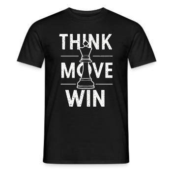Chess Chess Player - Men's T-Shirt - black - Front - AI Model Male 178 light (178cm)