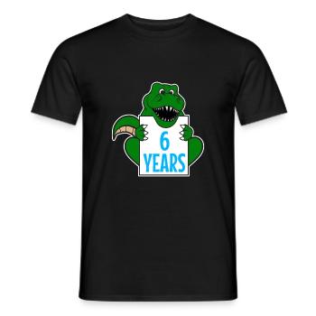J’ai 6 ans, 6ème anniversaire - T-shirt homme - noir - Devant - AI Model Male 178 light (178cm)