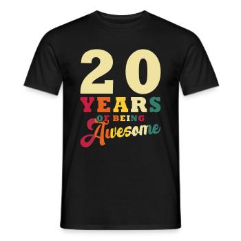 20 Jahre Awesome 2004 20. Geburtstag - Männer T-Shirt - Schwarz - Vorne - AI Model Male 178 light (178cm)