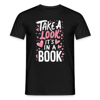 Bücher Buch lesen Bücherei Bibliothek Bücherwurm - Männer T-Shirt - Schwarz - Vorne - AI Model Male 178 light (178cm)