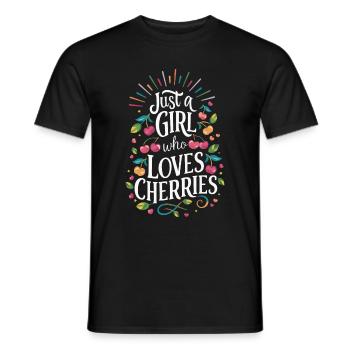 Kirsche Kirschen Früchte Essen - Männer T-Shirt - Schwarz - Vorne - AI Model Male 178 light (178cm)