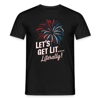 Pyrotechnics Fireworks Pyrotechnics - Men's T-Shirt - black - Front - AI Model Male 178 light (178cm)