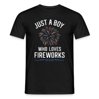 Pyrotechnics Fireworks Pyrotechnics - Men's T-Shirt - black - Front - AI Model Male 178 light (178cm)