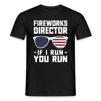 Pyrotechniker Feuerwerk Pyrotechnik - Männer T-Shirt - Schwarz - Vorne - AI Model Male 178 light (178cm)