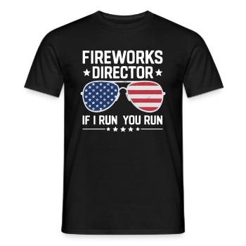 Pyrotechnics Fireworks Pyrotechnics - Men's T-Shirt - black - Front - AI Model Male 178 light (178cm)
