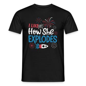 Pyrotechnics Fireworks Pyrotechnics - Men's T-Shirt - black - Front - AI Model Male 178 light (178cm)