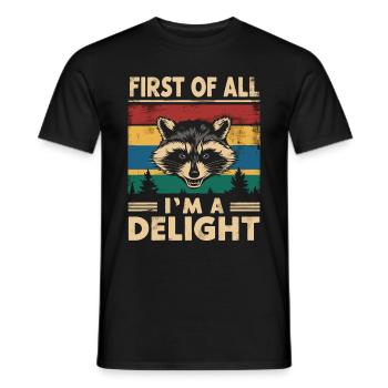 Raccoon - Men's T-Shirt - black - Front - AI Model Male 178 light (178cm)