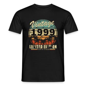 Awesome Since 1999 Birthday 1999 Vintage 1999 - Men's T-Shirt - black - Front - AI Model Male 178 light (178cm)
