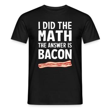 Bacon Frühstück Speck - Männer T-Shirt - Schwarz - Vorne - AI Model Male 178 light (178cm)