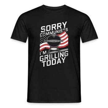 Grill Grillen Griller BBQ Barbecue - Männer T-Shirt - Schwarz - Vorne - AI Model Male 178 light (178cm)
