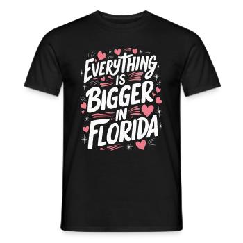Florida USA Amerika Saat - Männer T-Shirt - Schwarz - Vorne - AI Model Male 178 light (178cm)