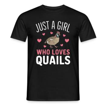 Quail Bird Quails - Men's T-Shirt - black - Front - AI Model Male 178 light (178cm)