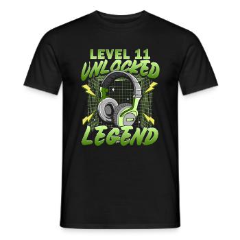 Gamer du 11e anniversaire - T-shirt homme - noir - Devant - AI Model Male 178 light (178cm)