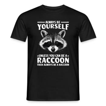 Raton laveur - T-shirt homme - noir - Devant - AI Model Male 178 light (178cm)