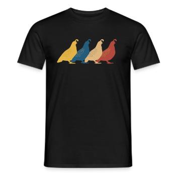 Quail Bird Quails - Men's T-Shirt - black - Front - AI Model Male 178 light (178cm)