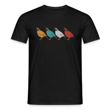 Quail Bird Quails - Men's T-Shirt - black - Front - AI Model Male 178 light (178cm)