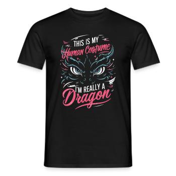 Dragon Mystique Dragon Fantasy - T-shirt homme - noir - Devant - AI Model Male 178 light (178cm)