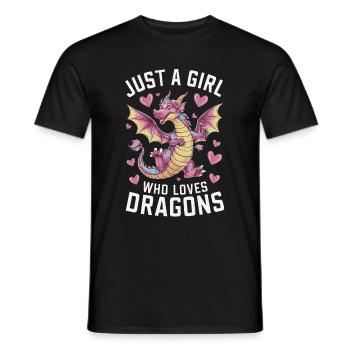 Dragon Mystique Dragon Fantasy - T-shirt homme - noir - Devant - AI Model Male 178 light (178cm)