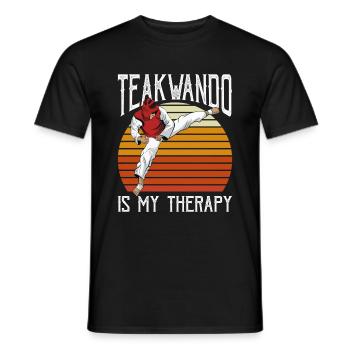 Therapie Taekwondo - Männer T-Shirt - Schwarz - Vorne - AI Model Male 178 light (178cm)