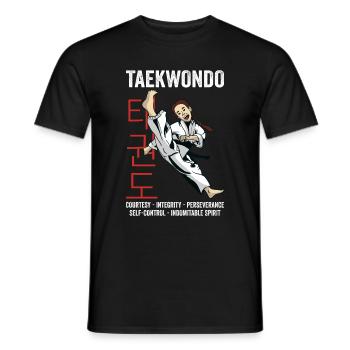 Taekwondo Girl Tae Kwon Do Martial Arts Gift - Men's T-Shirt - black - Front - AI Model Male 178 light (178cm)