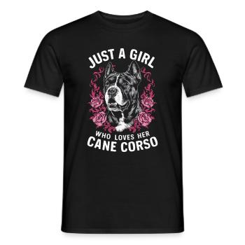 Cane Corso Hund - Männer T-Shirt - Schwarz - Vorne - AI Model Male 178 light (178cm)
