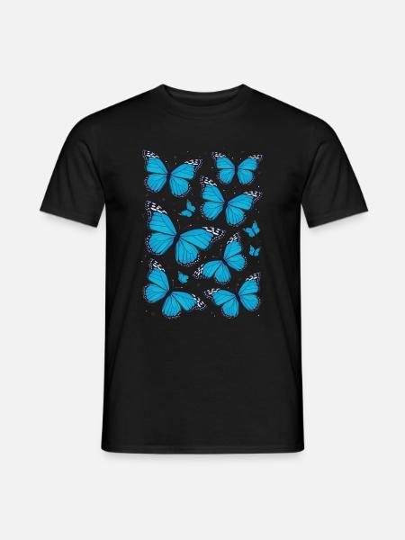 papillon monarque papillon papillons colorés - T-shirt homme - noir