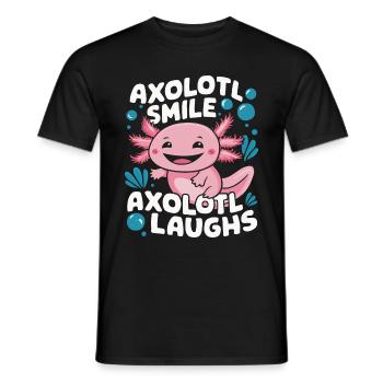 Poisson axolotl - T-shirt homme - noir - Devant - AI Model Male 178 light (178cm)