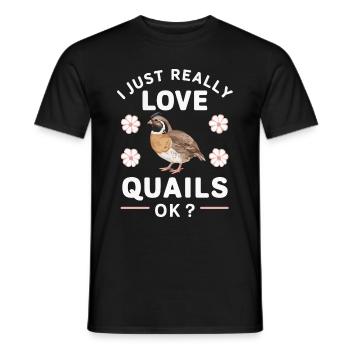 Quail Bird Quails - Men's T-Shirt - black - Front - AI Model Male 178 light (178cm)