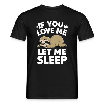 Faultier Faultiere Schlafen Faul - Männer T-Shirt - Schwarz - Vorne - AI Model Male 178 light (178cm)